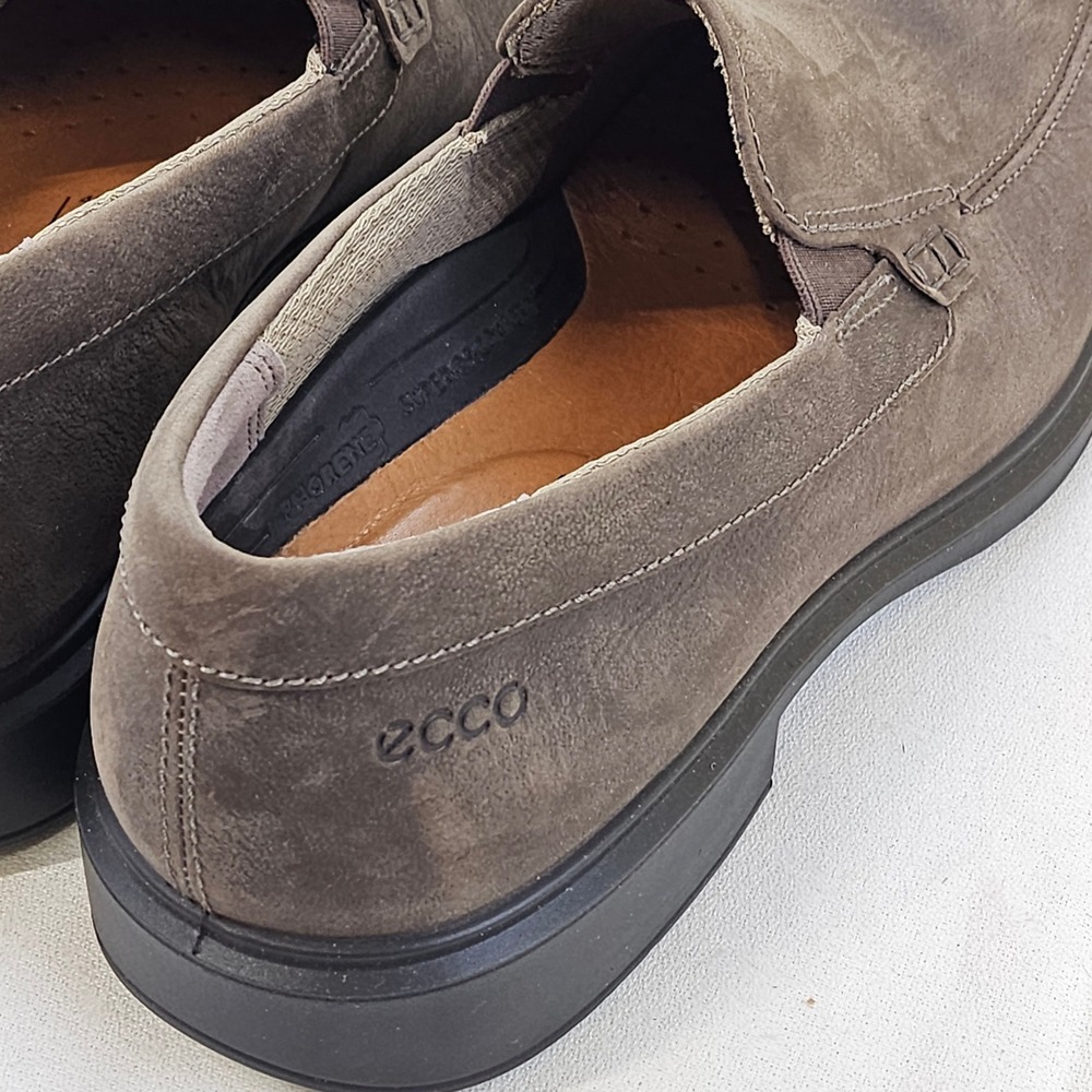 ECCO Helsinki 2 Mens Slip On Loafers Brown Leather Apron Toe Shoes 43 US 9-9.5 - Picture 5 of 12